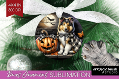 Collie Dog Ornament PNG Halloween PNG Sublimation Product Image 1