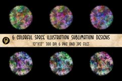 Colorful Space Illustration Sublimation Designs. Product Image 2