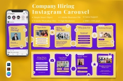 Company Hiring Instagram Carousel &amp; Canva template Product Image 1