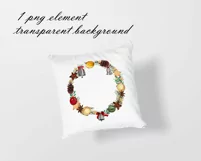 Watercolor christmas wreath clipart. Sublimation designs Product Image 3