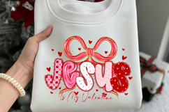 Jesus is my valentine png, Preppy Valentine, Bible Verse Product Image 2