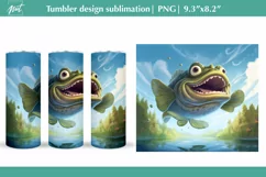 Fishing tumbler designs, Large mouth bass sublimation, PNG Product Image 2