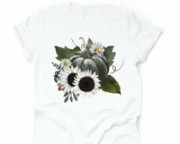 Pumpkin with white flowers sublimation| Autumn clipart | PNG Product Image 5