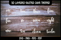 Easter cake topper SVGs I Cake topper cut file paper Product Image 3