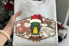 Camo Duck Christmas PNG, Merry and Bright Christmas Png Product Image 2