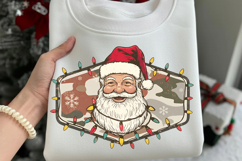 Camo Santa Christmas PNG, Merry and Bright Christmas Png Product Image 1