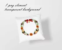 Watercolor christmas wreath clipart. Sublimation designs Product Image 6