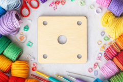 Weaving card granny square with holes digital file laser cut Product Image 5