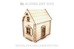 Dollhouse vector for CNC svg vector file, vector cut file Product Image 3