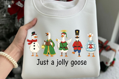 Just a Jolly Goose PNG, Funny Christmas Geese Sublimation Product Image 2