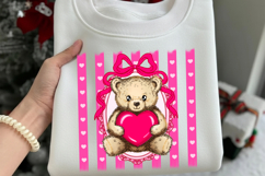 Valentine's Teddy Bear Png, Valentine Heart Png, Valentine Product Image 3