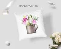Watercolor tulips clipart.Spring flowers.Sublimation designs Product Image 6