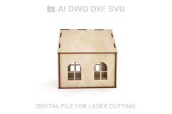 Dollhouse vector for CNC svg vector file, vector cut file Product Image 3