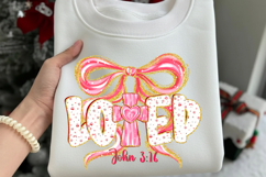 Christian Valentines Png, Brushtroke Loved John 3:16 Png Product Image 3