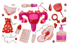 Women Health &amp; Period Care Clipart: Aesthetic Product Image 1