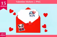 Valentine stickers, Baby animals, cute animal stickers Product Image 2
