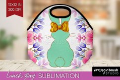 Coquette Easter Lunch Bag - Easter Lunch Bug PNG Sublimation Product Image 1