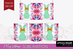 Coquette Easter Mug Wrap - Easter Mug PNG Sublimation Product Image 1