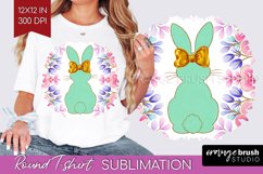 Coquette Easter Round Tshirt Background - Easter PNG Product Image 1