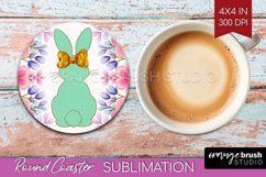 Coquette Easter Round Coaster - Easter Coaster PNG Product Image 1