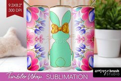 Coquette Easter Tumbler Wrap - Easter Tumbler PNG Product Image 1