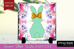 Coquette Easter Slate PNG - Easter Square Slate Sublimation Product Image 1