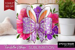 Coquette Easter Tumbler Wrap - Easter Tumbler PNG Product Image 1