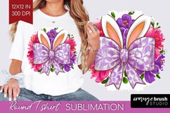 Coquette Easter Round Tshirt Background - Easter PNG Product Image 1