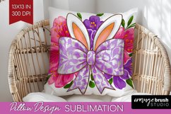 Coquette Easter Pillow Sublimation - Easter Pillow Cover PNG Product Image 1