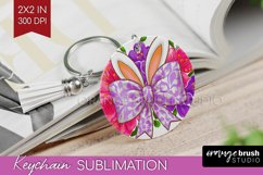 Coquette Easter Keychain PNG - Easter Keychain Sublimation Product Image 1