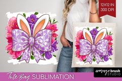 Coquette Easter Tote Bag - Easter Tote Bag PNG Sublimation Product Image 1