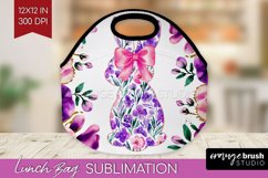 Coquette Easter Lunch Bag - Easter Lunch Bug PNG Sublimation Product Image 1