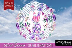 Coquette Easter Wind Spinner Sublimation PNG - Easter Round Product Image 1