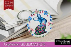 Coquette Easter Keychain PNG - Easter Keychain Sublimation Product Image 1