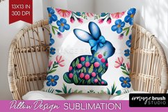 Coquette Easter Pillow Sublimation - Easter Pillow Cover PNG Product Image 1