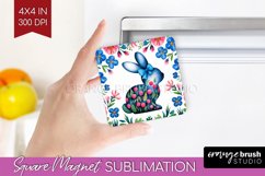 Coquette Easter Magnet Sublimation - Easter Square Magnet Product Image 1