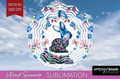 Coquette Easter Wind Spinner Sublimation PNG - Easter Round Product Image 1