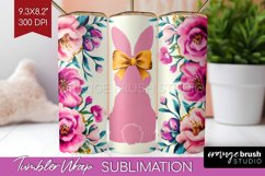 Coquette Easter Tumbler Wrap - Easter Tumbler PNG Product Image 1