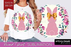 Coquette Easter Round Tshirt Background - Easter PNG Product Image 1