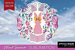 Coquette Easter Wind Spinner Sublimation PNG - Easter Round Product Image 1