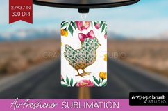 Coquette Easter Air Freshener PNG - Easter PNG Sublimation Product Image 1