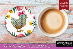 Coquette Easter Round Coaster - Easter Coaster PNG Product Image 1