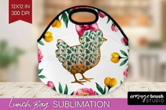 Coquette Easter Lunch Bag - Easter Lunch Bug PNG Sublimation Product Image 1