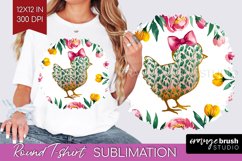 Coquette Easter Round Tshirt Background - Easter PNG Product Image 1