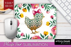Coquette Easter Mouse Pad Sublimation - Easter Mousepad PNG Product Image 1