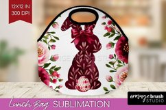 Coquette Easter Lunch Bag - Easter Lunch Bug PNG Sublimation Product Image 1