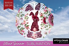 Coquette Easter Wind Spinner Sublimation PNG - Easter Round Product Image 1