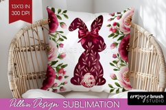 Coquette Easter Pillow Sublimation - Easter Pillow Cover PNG Product Image 1