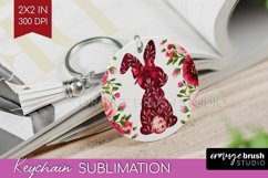 Coquette Easter Keychain PNG - Easter Keychain Sublimation Product Image 1