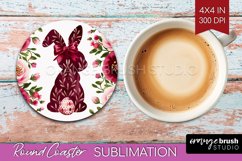 Coquette Easter Round Coaster - Easter Coaster PNG Product Image 1
